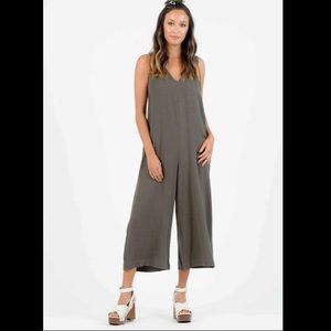 Linen blend jumpsuit